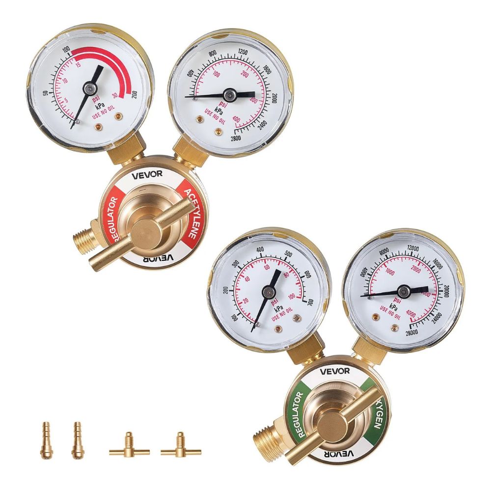 VEVOR Oxygen & Acetylene Regulator Set, T-Handle