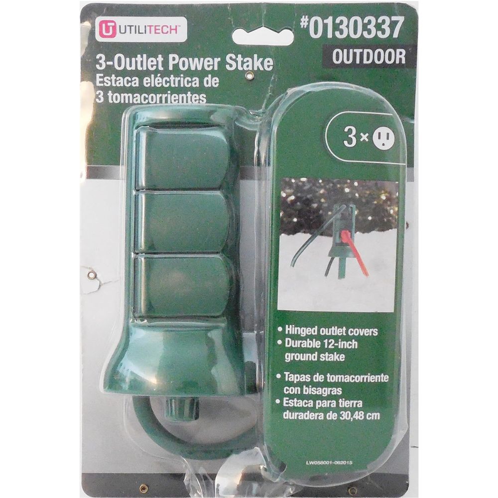 Utilitech 3-Outlet Green Outdoor Power