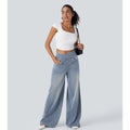 Halara Flex™ High Waisted Stripe Wide Leg Jeans with Pockets