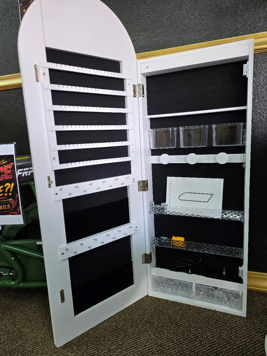 LED Lighted Jewelry Armoire Mirror Cabinet – NEW IN BOX