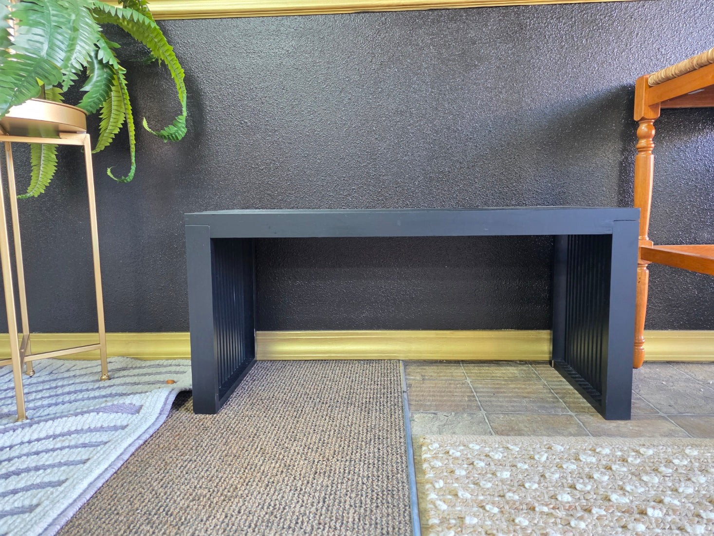 Bamboo Natural 36 Inch Wooden Bench, Small Wood Benches For Entryway, Living & Dining Room, Kitchen