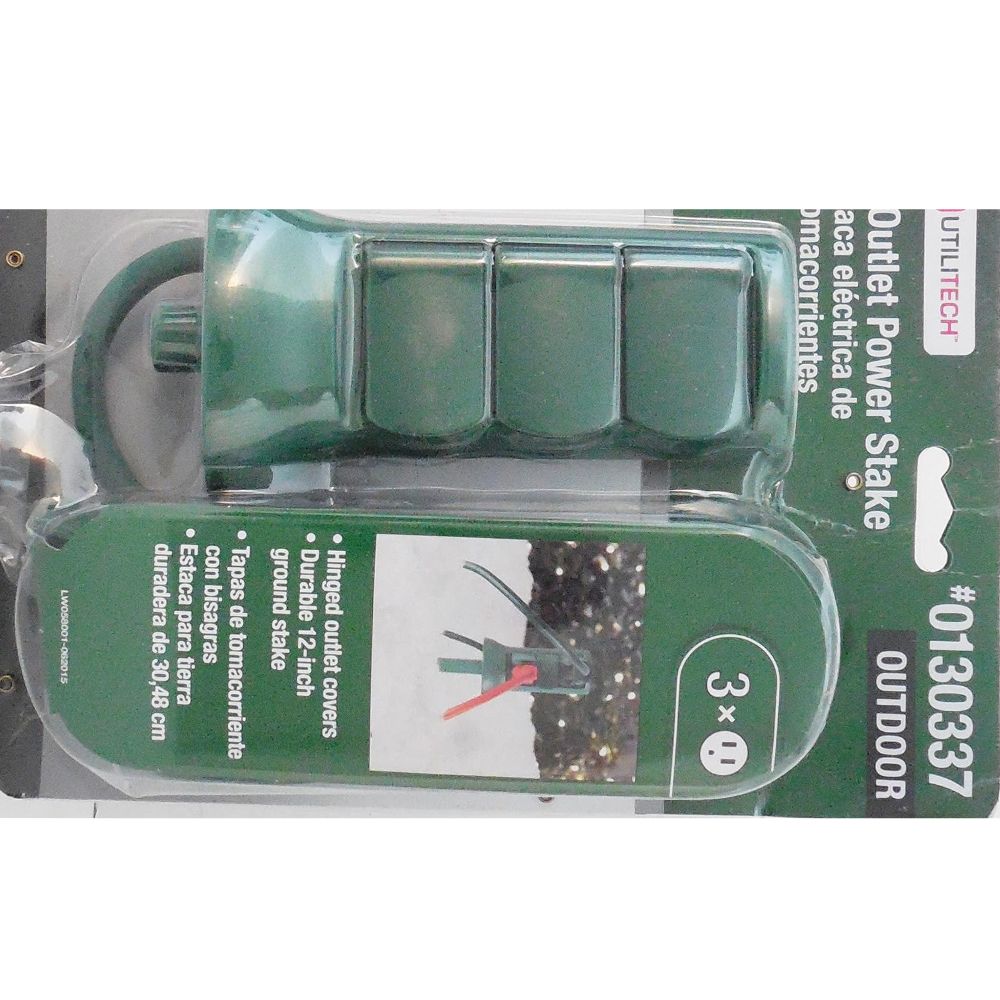 Utilitech 3-Outlet Green Outdoor Power