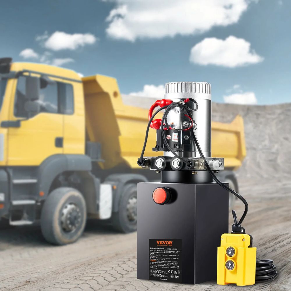 VEVOR 8-Quart Double-Acting Hydraulic Power Unit, 12V