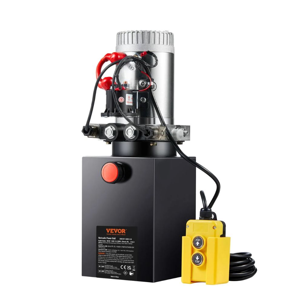 VEVOR 8-Quart Double-Acting Hydraulic Power Unit, 12V