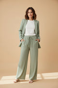 Halara wide leg linen feel pants with drawstring and pockets