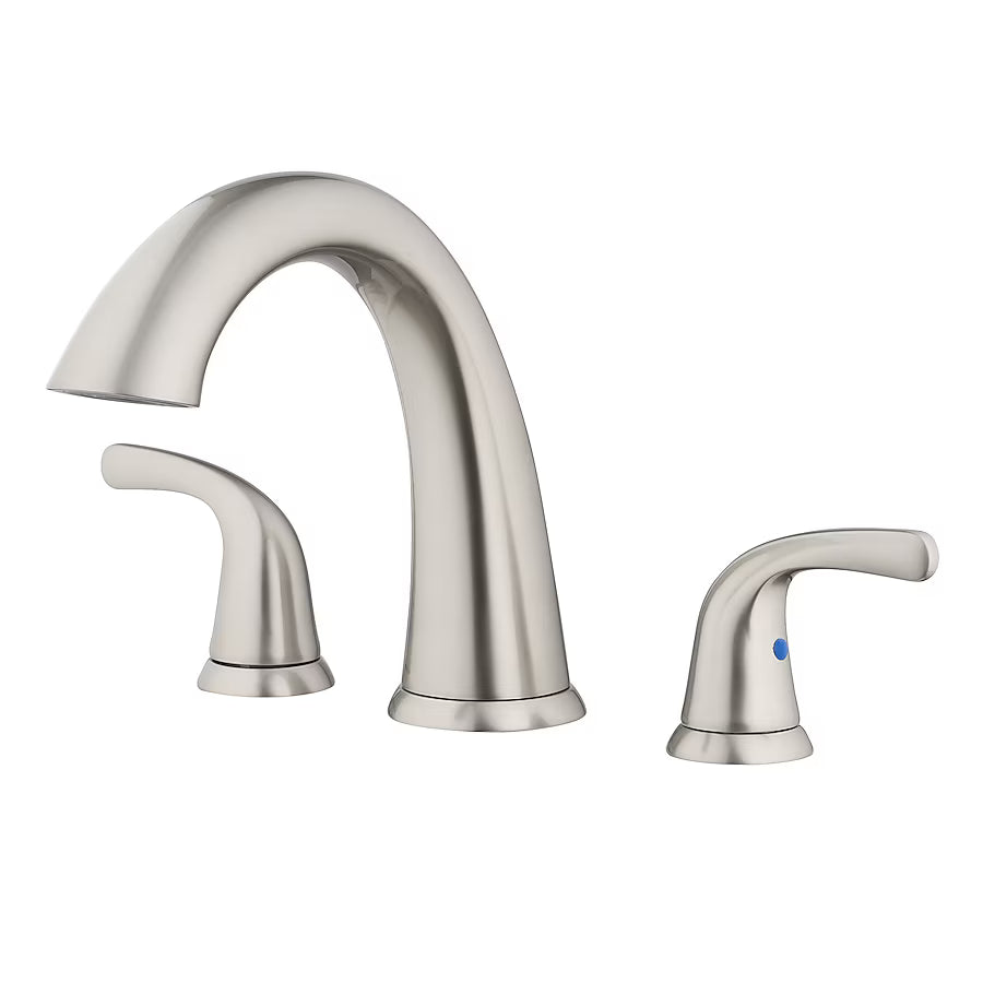 Project Source Brushed Nickel 2-handle Deck-mount Roman High-arc Bathtub Faucet