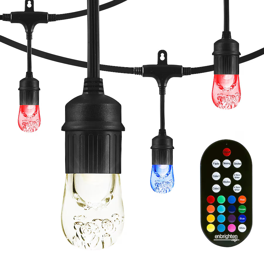 Color-Changing LED Café String Lights – NEW IN BOX