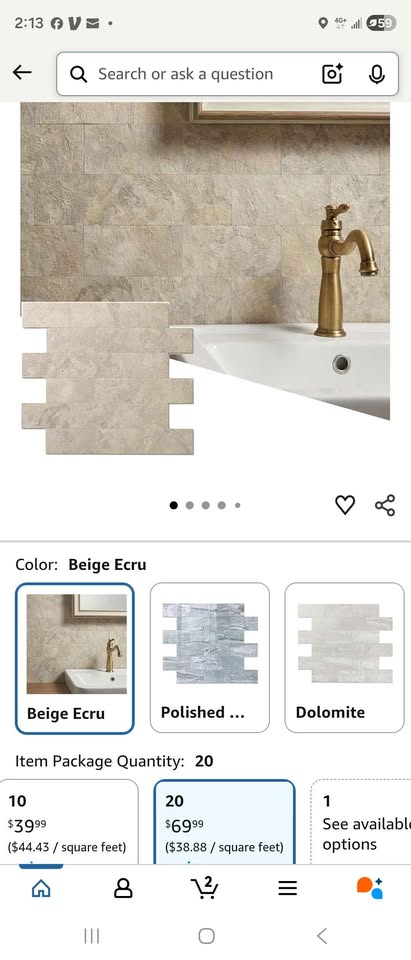 Stone/Tile Wall Panels – 20 Piece