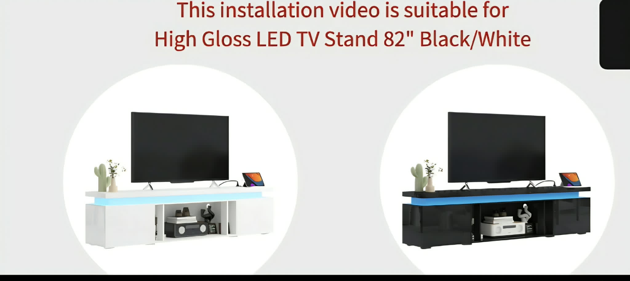 up to 82" TV stand