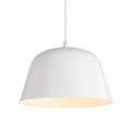 allen + roth Luna 1-Light White Bell Pendant Light