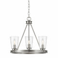 Progress Lighting Tiana 3-Light Brushed Nickel Chandelier