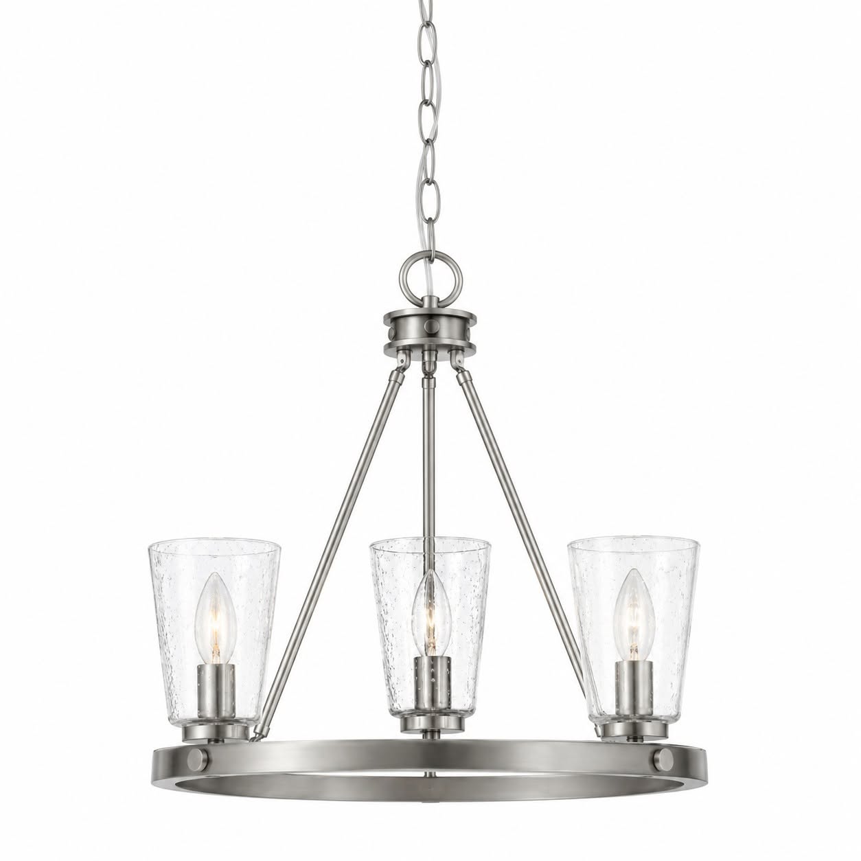 Progress Lighting Tiana 3-Light Brushed Nickel Chandelier