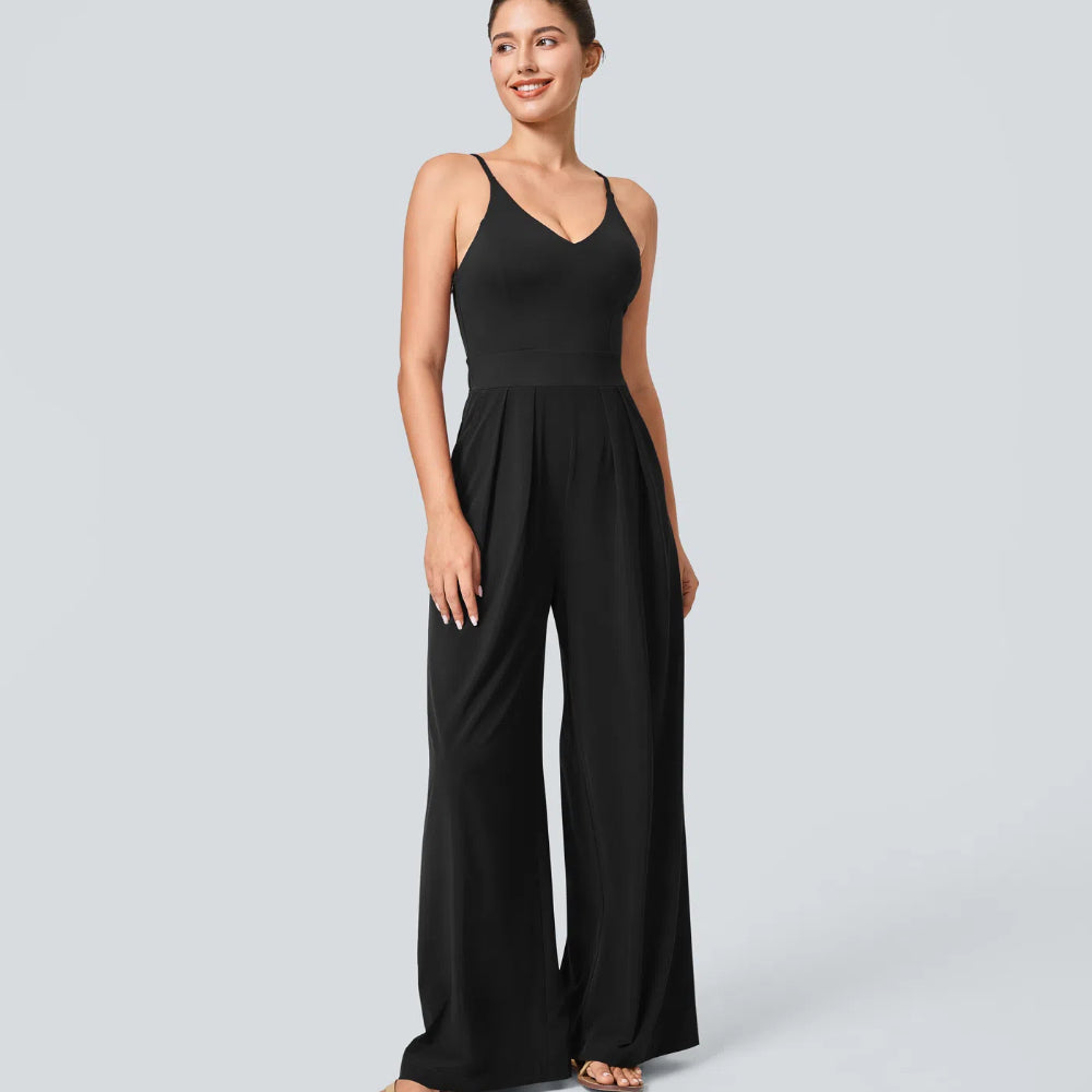 Breezeful™ Backless Wide Leg Quick Dry Resort Slip Jumpsuit