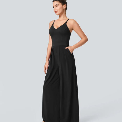Breezeful™ Backless Wide Leg Quick Dry Resort Slip Jumpsuit