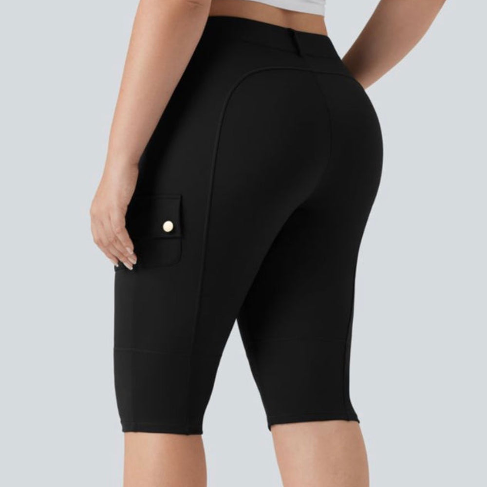 DayStretch High Waisted Skinny Pedal Pusher Plus Size Cargo Pants