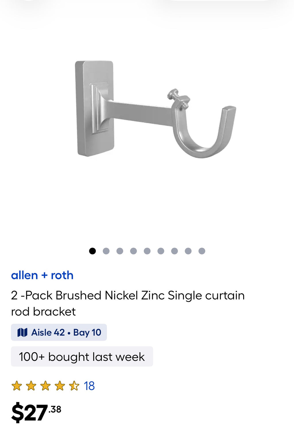 Curtain rod brackets.