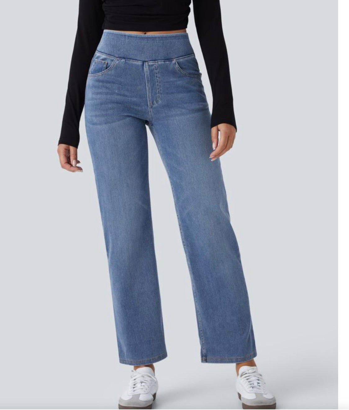 Halara tummy control straight Jean with pockets