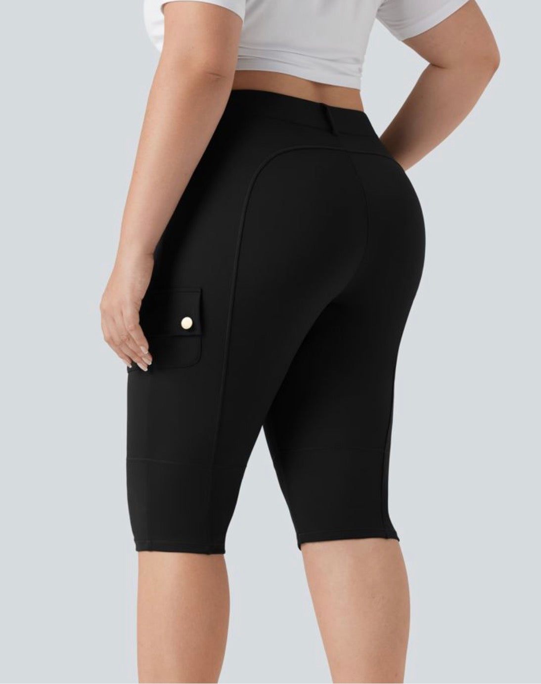 DayStretch high waisted skinny pedal pushers with pockets on the side