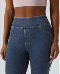 Halara Flex Jean Leggings Faux Front Pockets.Real back Pockets