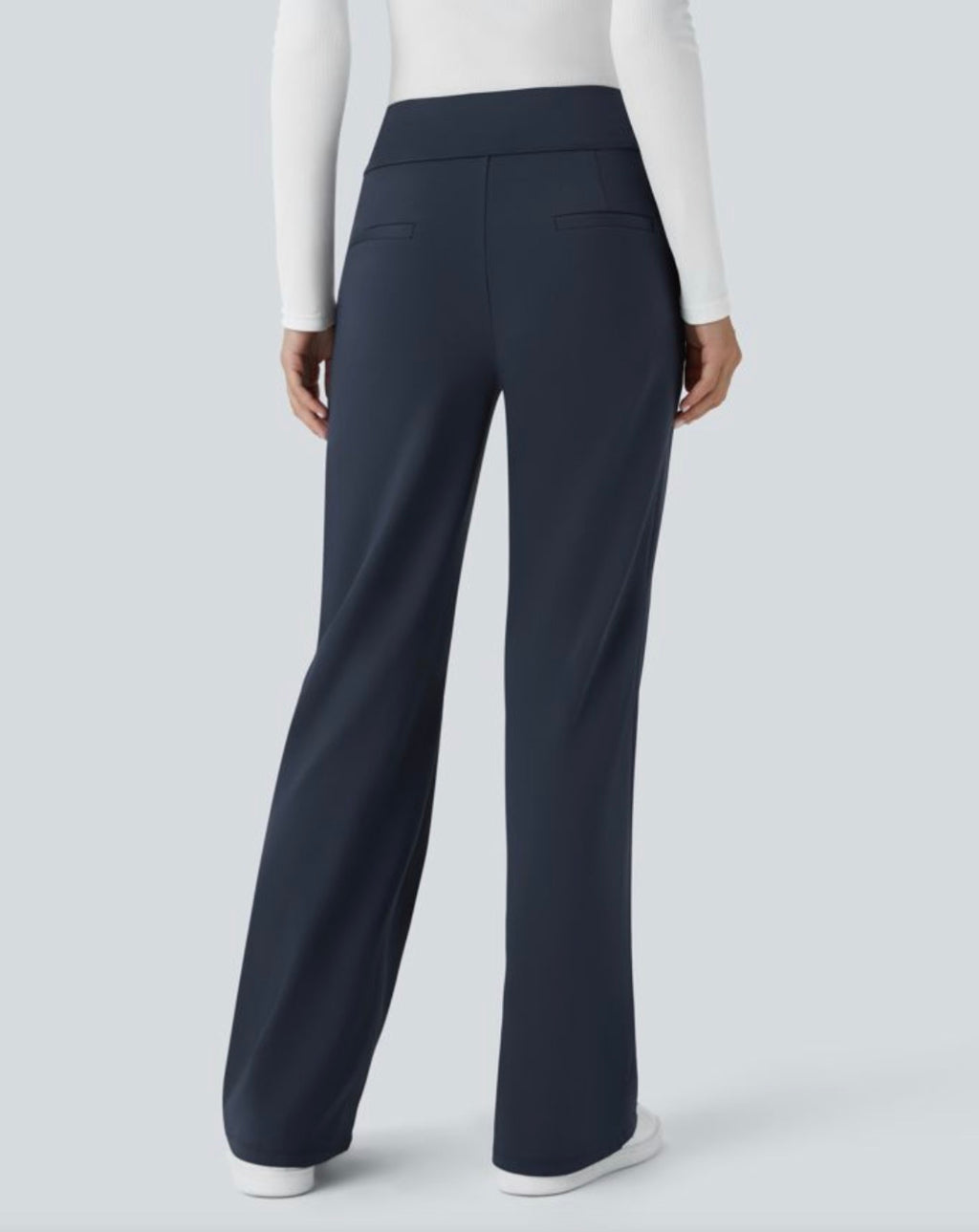 Halara Flex Daystretch pants with side zip pockets and light flare
