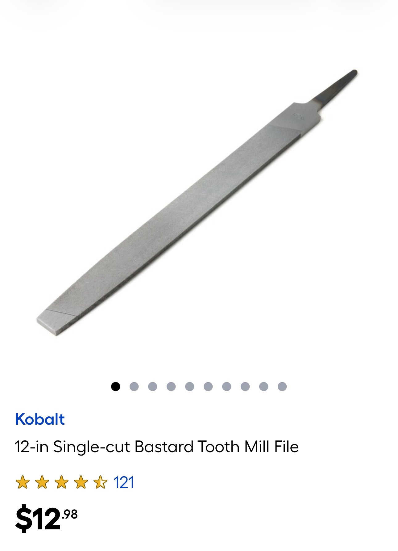 Kobalt.  12” Mill File.
