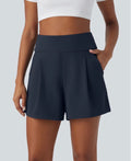 Day stretch high waisted work baggy shorts with pockets