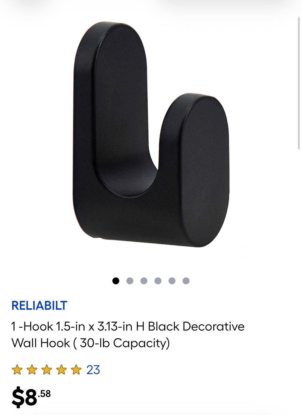 Modern clothing hook.