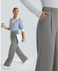 Halara Flex Daysretch High Waisted Flared Work Pants with Pockets.
