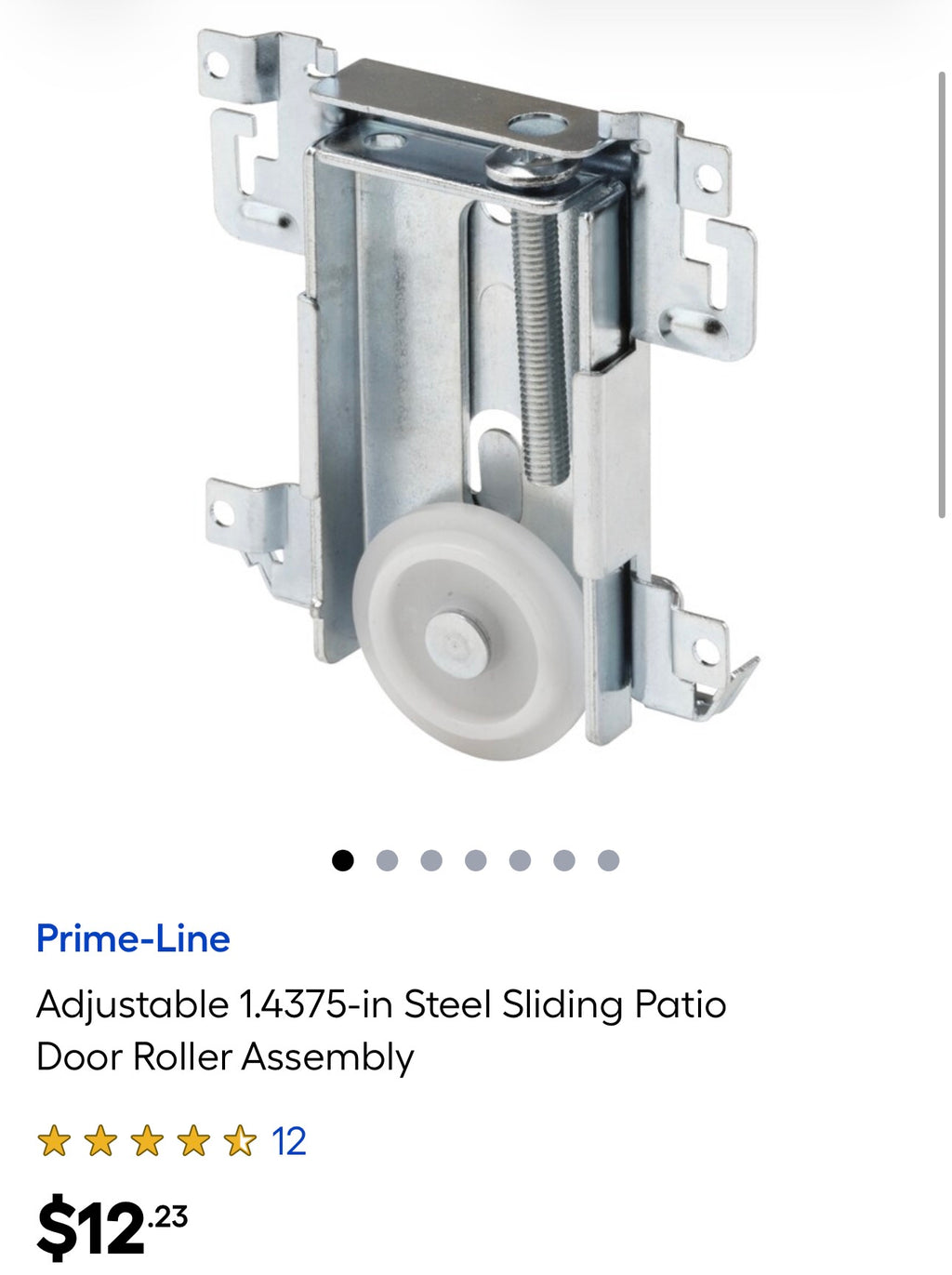 Mirror door roller.