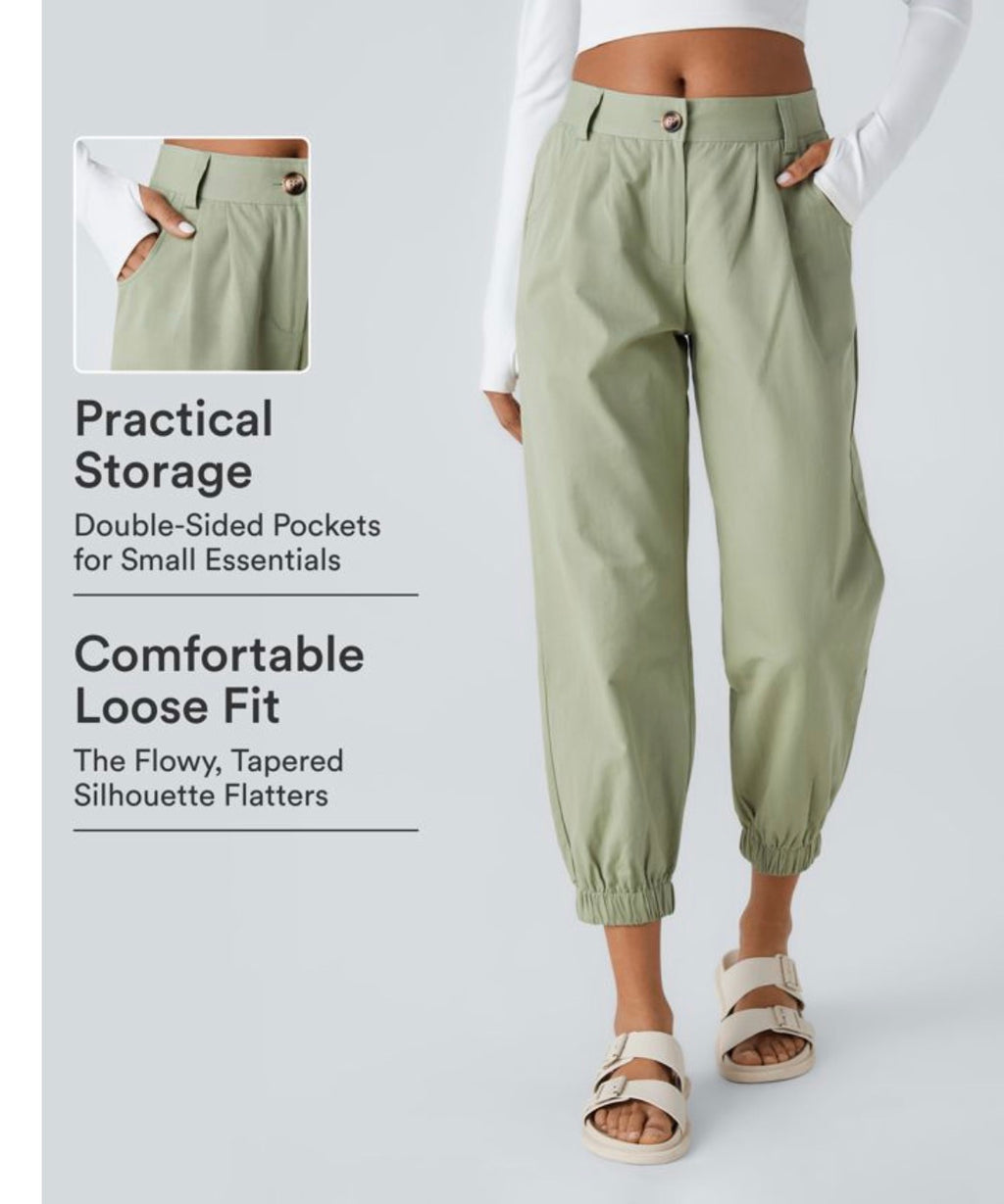 Mid Rise Casual Joggers with Pockets