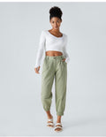 Mid Rise Casual Joggers with Pockets