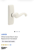 Storm door lever.