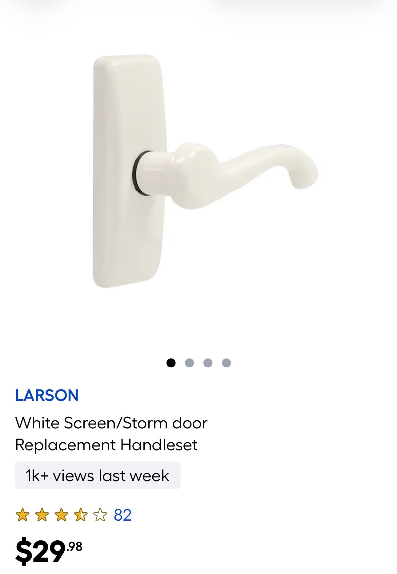 Storm door lever.