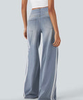 Halara Wide Leg  Soft Denim Jeans with Stripe