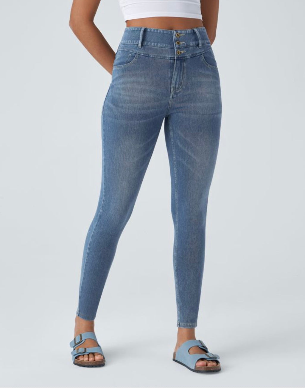 Halara High Waisted Skinny Jean with Zipper and Pockets