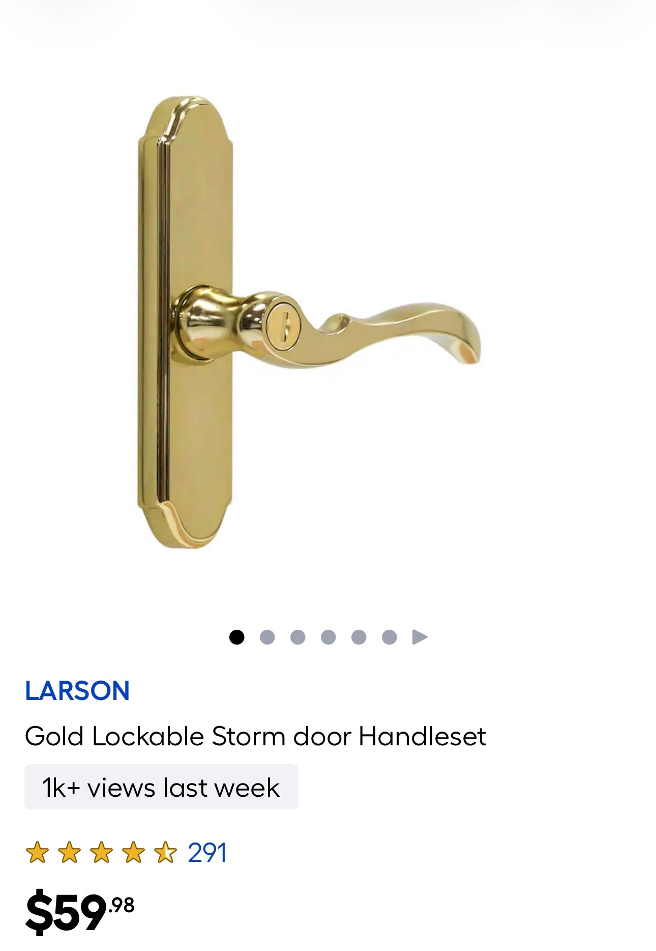 Storm door latch.