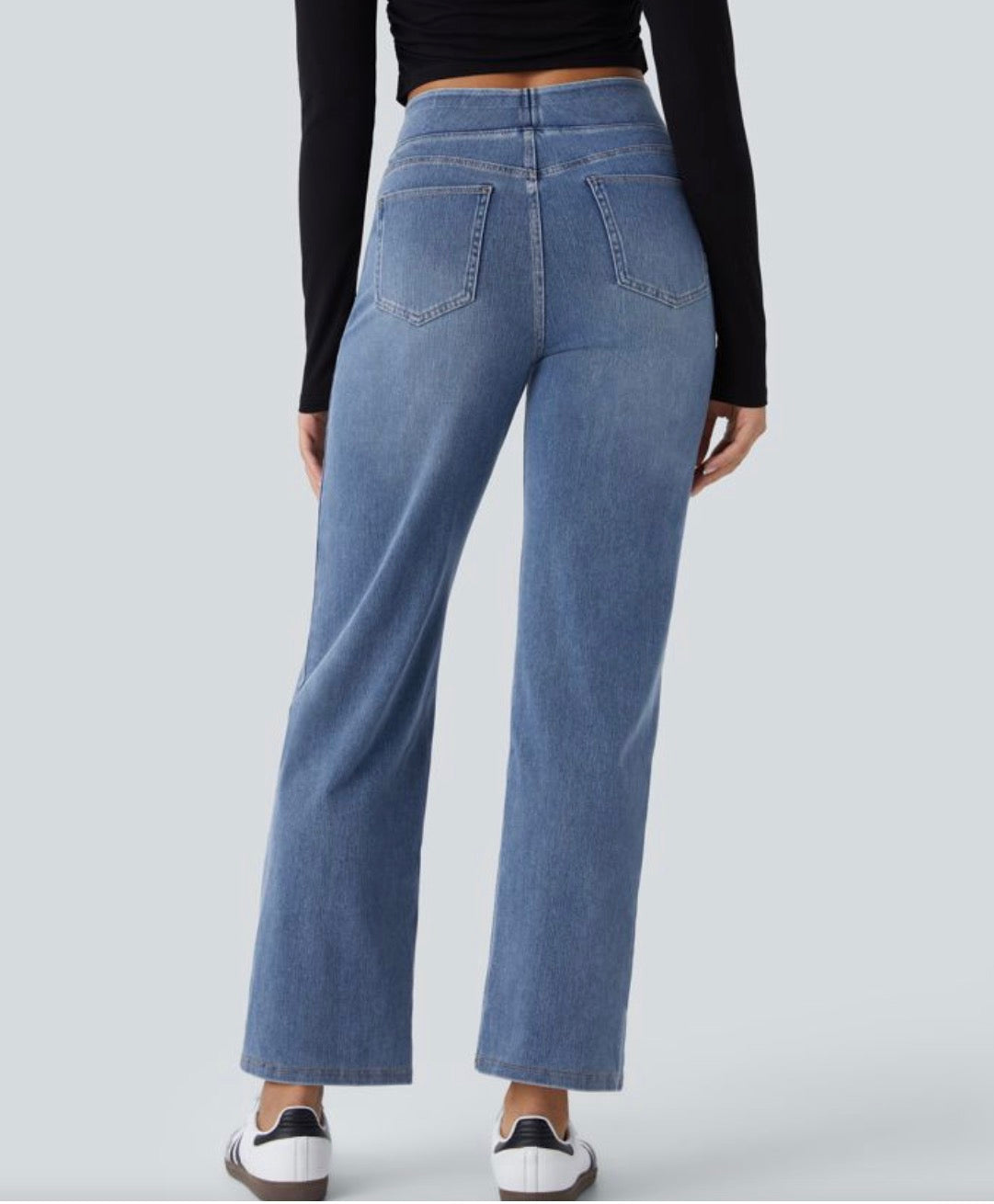 Halara tummy control straight Jean with pockets