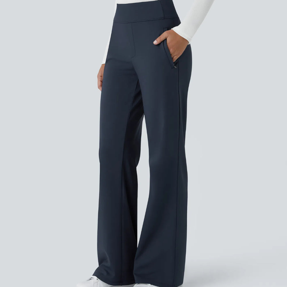 Halara Flex™ DayStretch Mid Rise Side Zipper Pocket Work Flare Pants