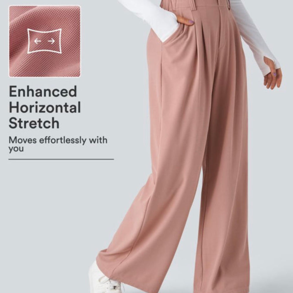 Halara Flex™ High Waisted Pocket Wide Leg Waffle Work Pants
