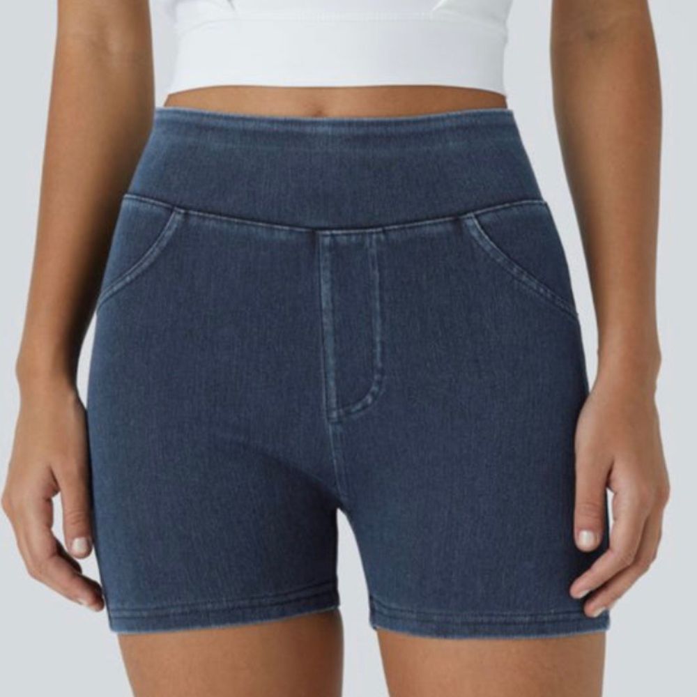 Halara Flex™ High Waisted Denim Casual Shorts 3"