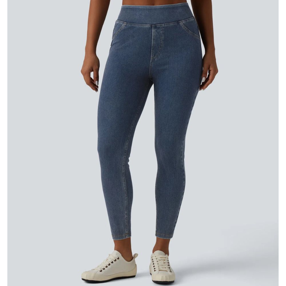 Halara Flex™ High Waisted 7/8 Denim Leggings with Pockets