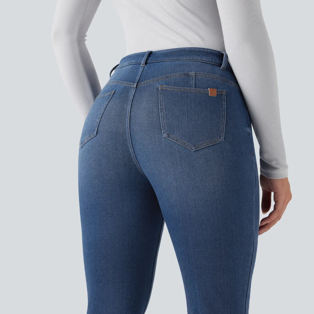 Halara Flex™ Mid Rise Flare Jeans with Pockets
