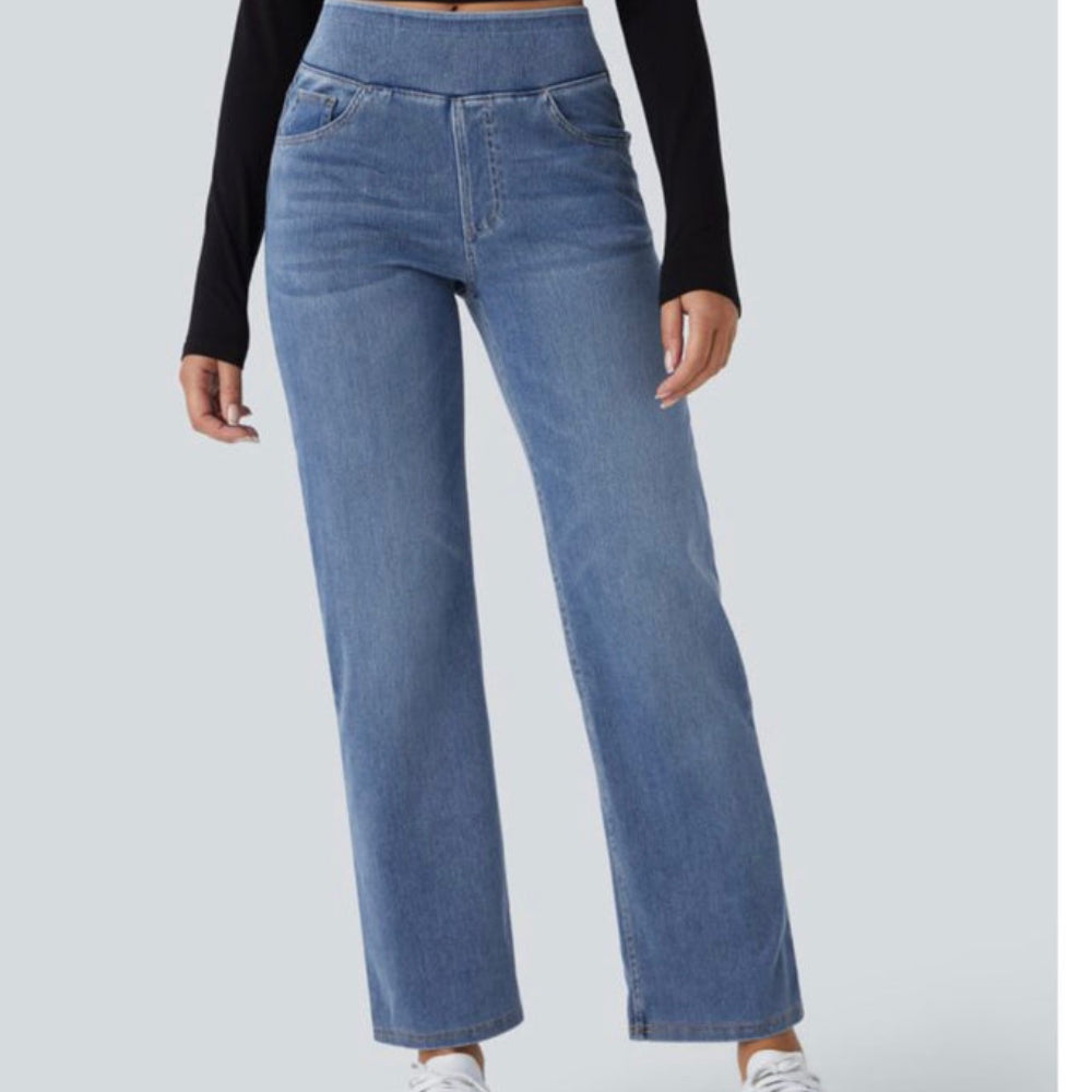 Halara Flex™ High Waisted Straight Leg Jeans with Pockets
