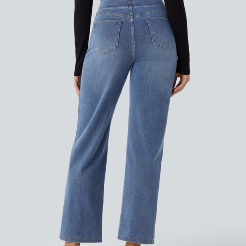 Halara Flex™ High Waisted Straight Leg Jeans with Pockets