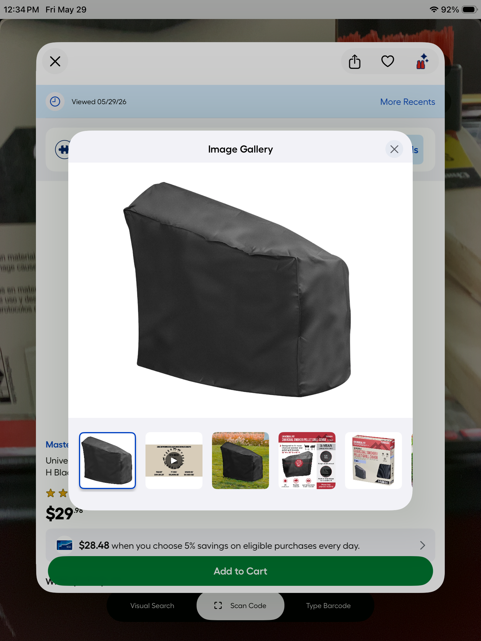 Charcoal Cover