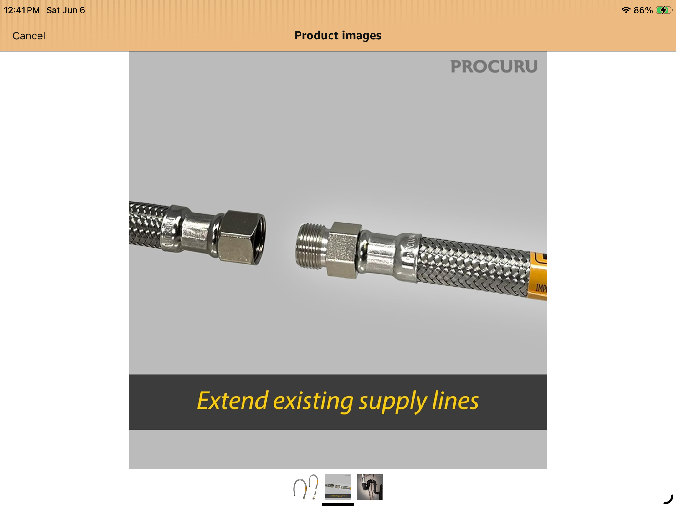 Procuru 2pk 36” Faucet Supply Line