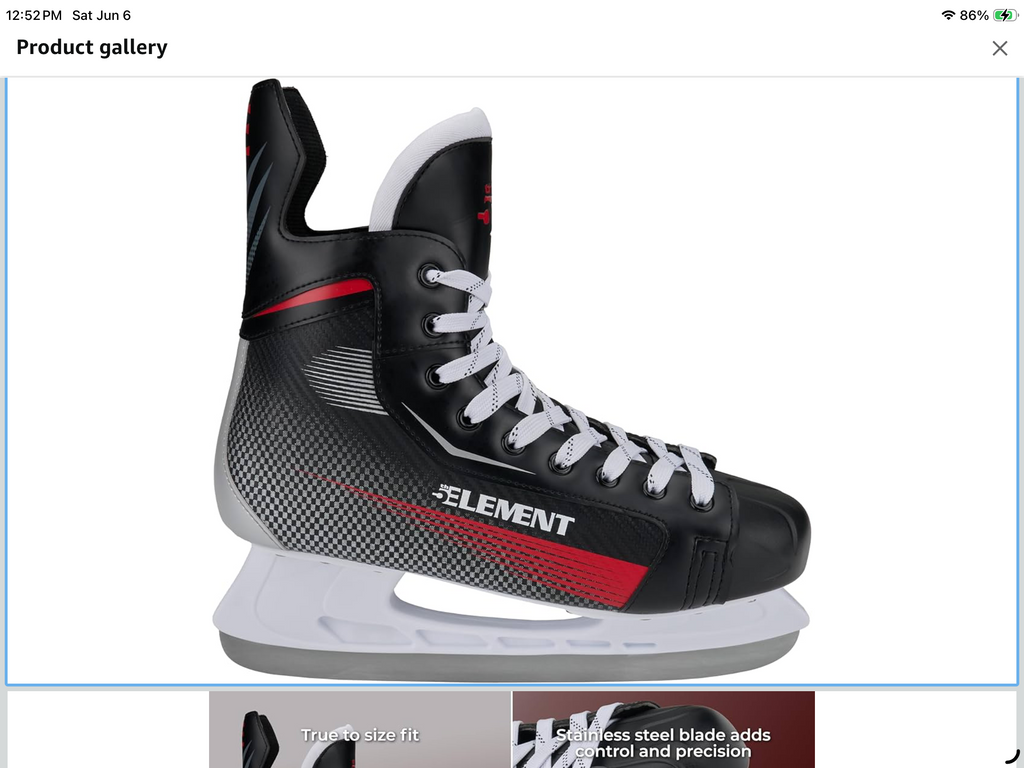 5th Element Mens Stealth Hockey Skates Size 9