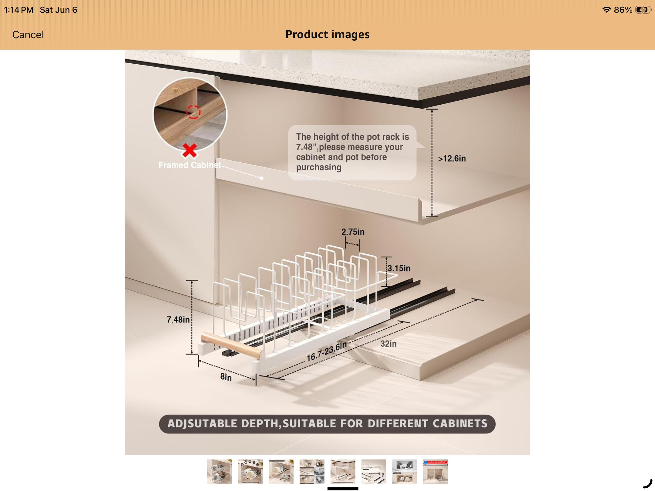 Magheo 2pk Pot and Pan Organizer White