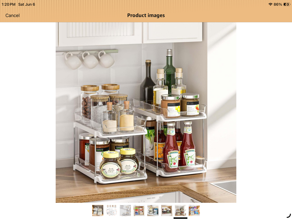 Delamu 2pk 2-tier Pull-out Organizers White