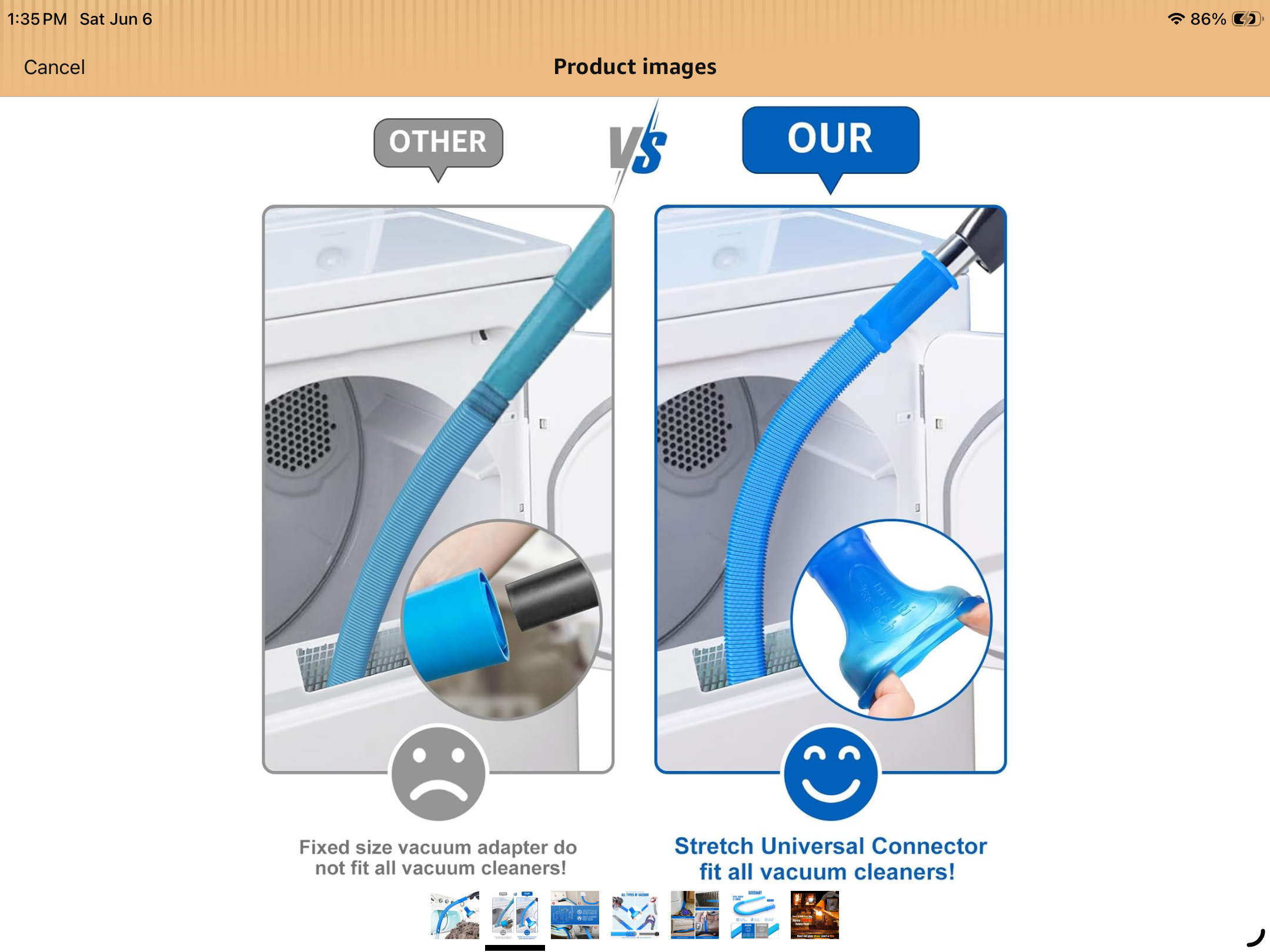 Sealegend Dryer Vent Cleaner Vacuum Hose Attachment